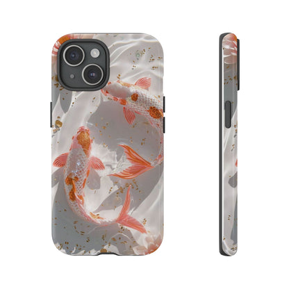 Koi Fish Phone Case "Serene Gold Fleck Watercolor"