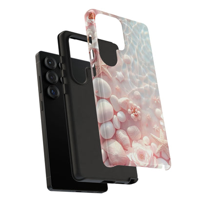 Phone Case — Pink Seashell Starfish Beach Waterproof Design