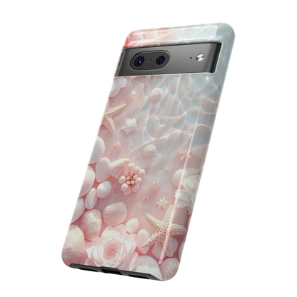 Phone Case — Pink Seashell Starfish Beach Waterproof Design