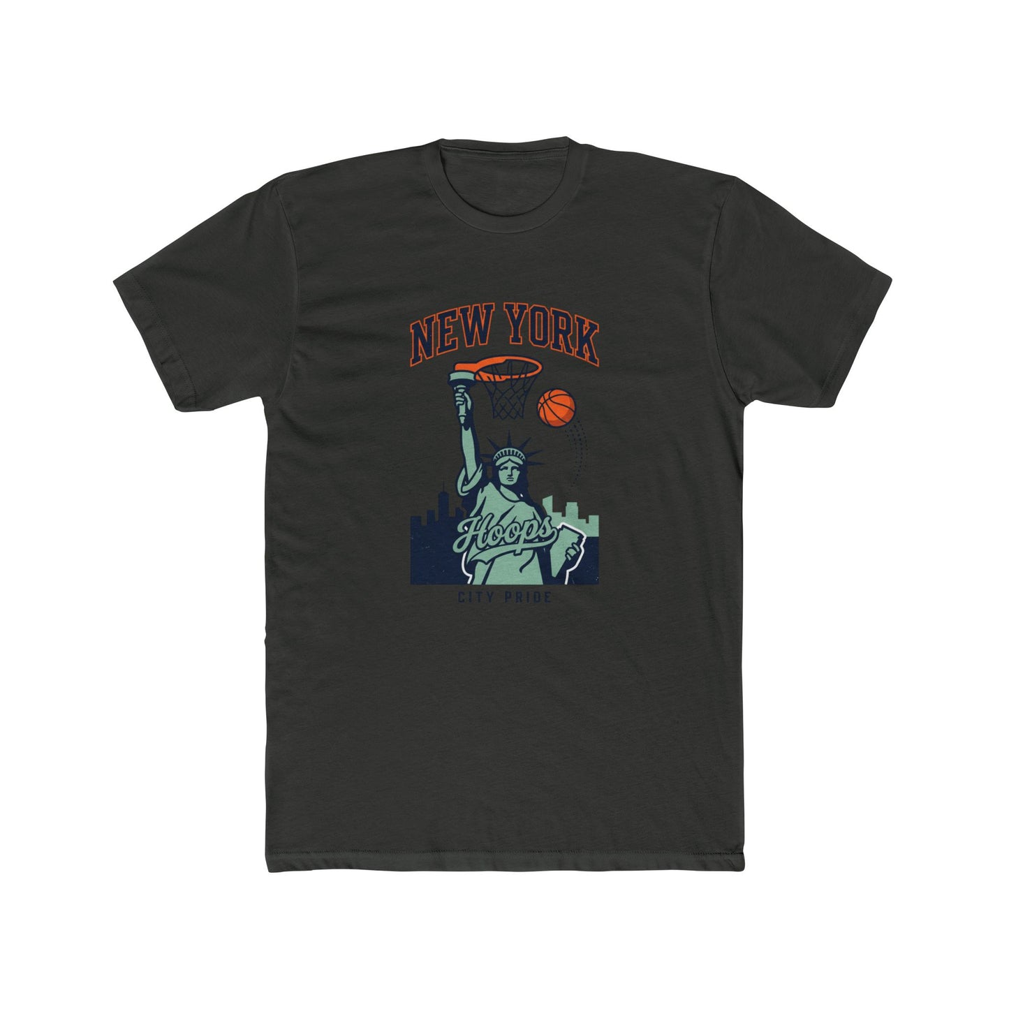 New York Hoops T-Shirt — Statue of Liberty Basketball City Pride Tee