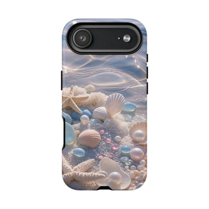 Seashell Pearl Phone Case — Pastel Beach Protective Tough Case