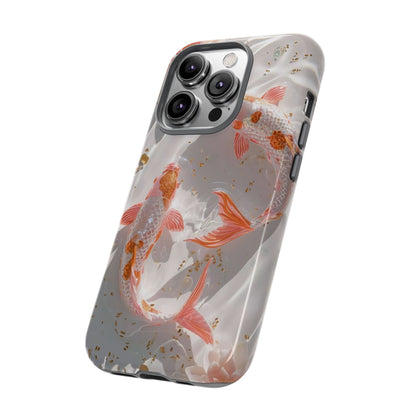 Koi Fish Phone Case "Serene Gold Fleck Watercolor"