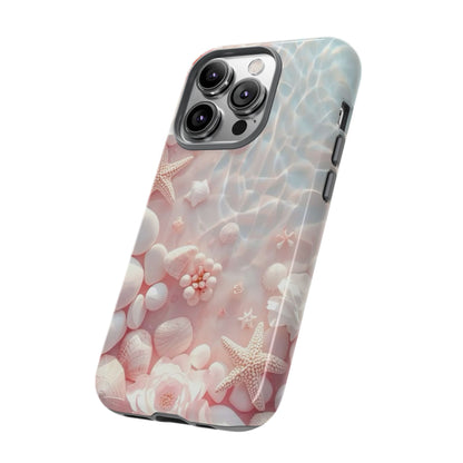 Phone Case — Pink Seashell Starfish Beach Waterproof Design