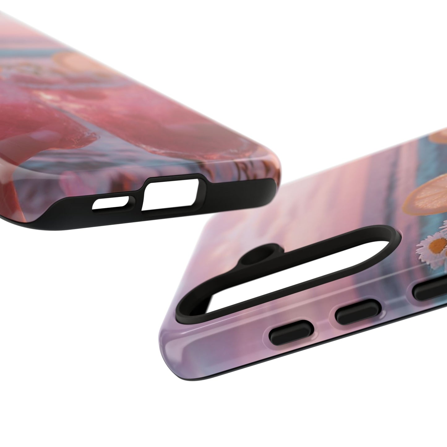 Pink Sunset Cocktail Phone Case — Beach Drink Protective Cover
