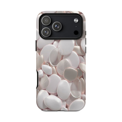 Phone Case – Soft Pink Pebble Pattern Protective Tough Case