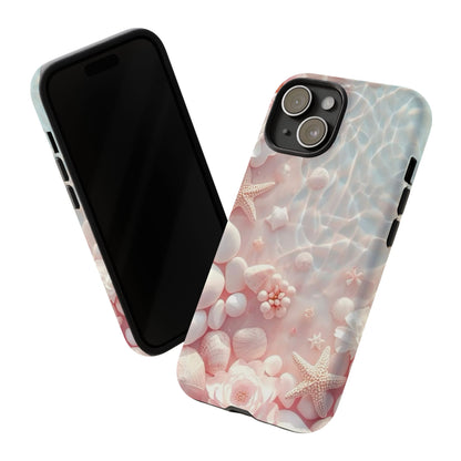 Phone Case — Pink Seashell Starfish Beach Waterproof Design