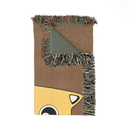 Cozy Cat Coffee Woven Blanket
