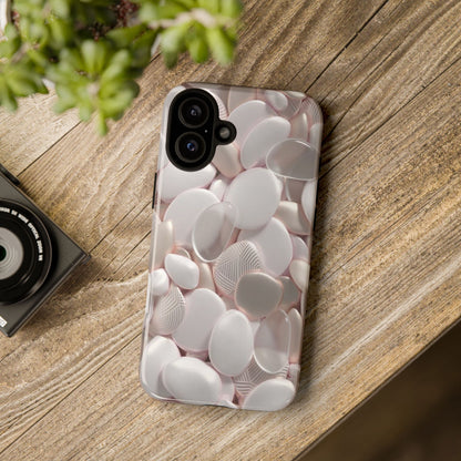 Phone Case – Soft Pink Pebble Pattern Protective Tough Case