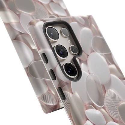 Phone Case – Soft Pink Pebble Pattern Protective Tough Case