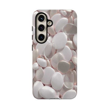 Phone Case – Soft Pink Pebble Pattern Protective Tough Case