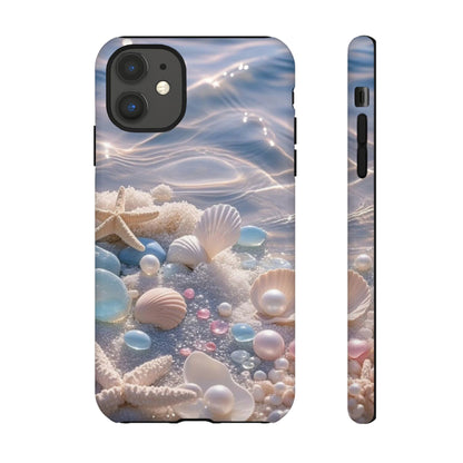 Seashell Pearl Phone Case — Pastel Beach Protective Tough Case