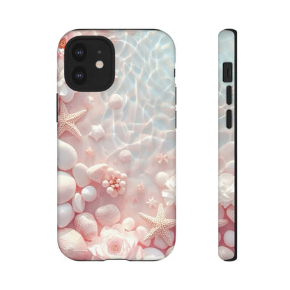 Phone Case — Pink Seashell Starfish Beach Waterproof Design