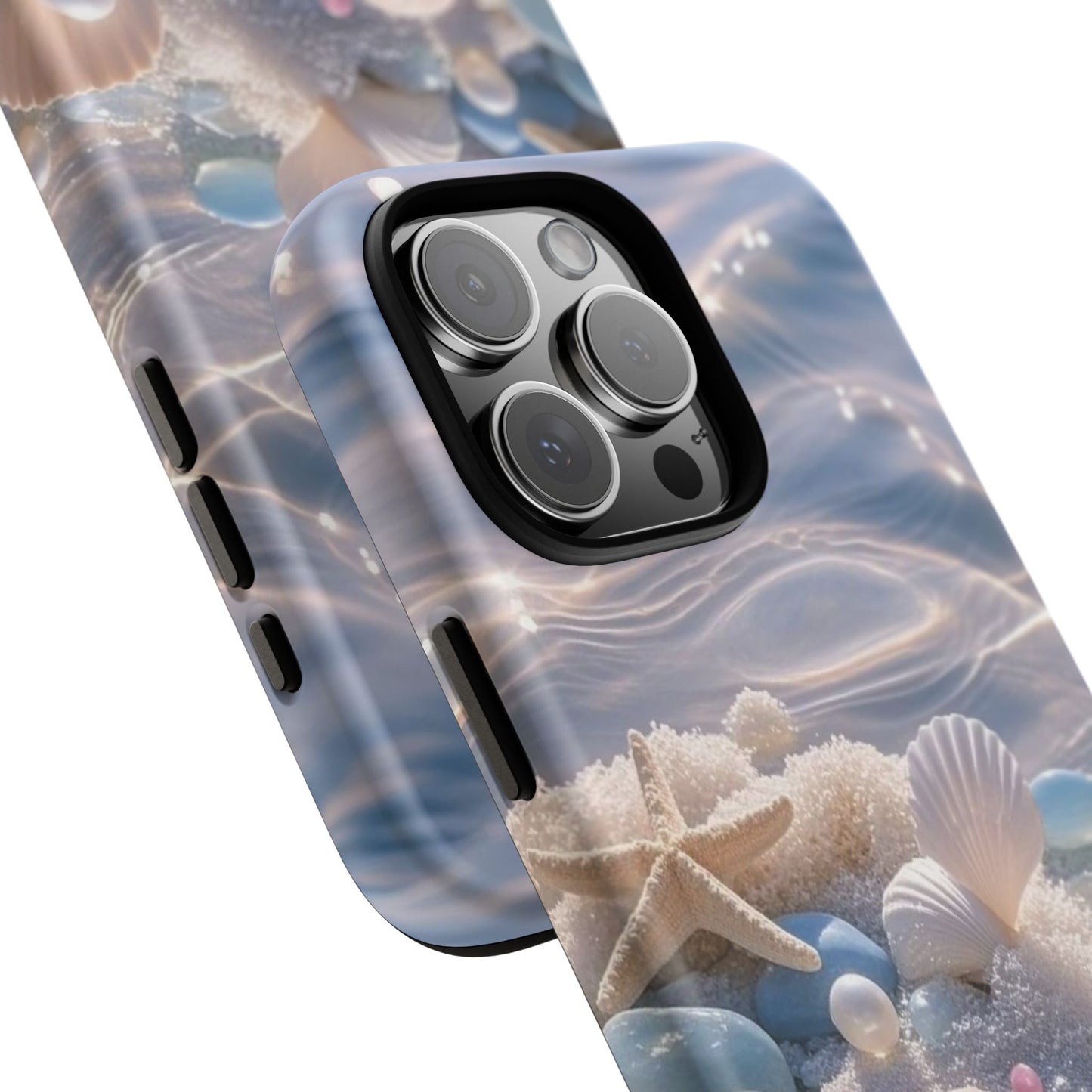 Seashell Pearl Phone Case — Pastel Beach Protective Tough Case