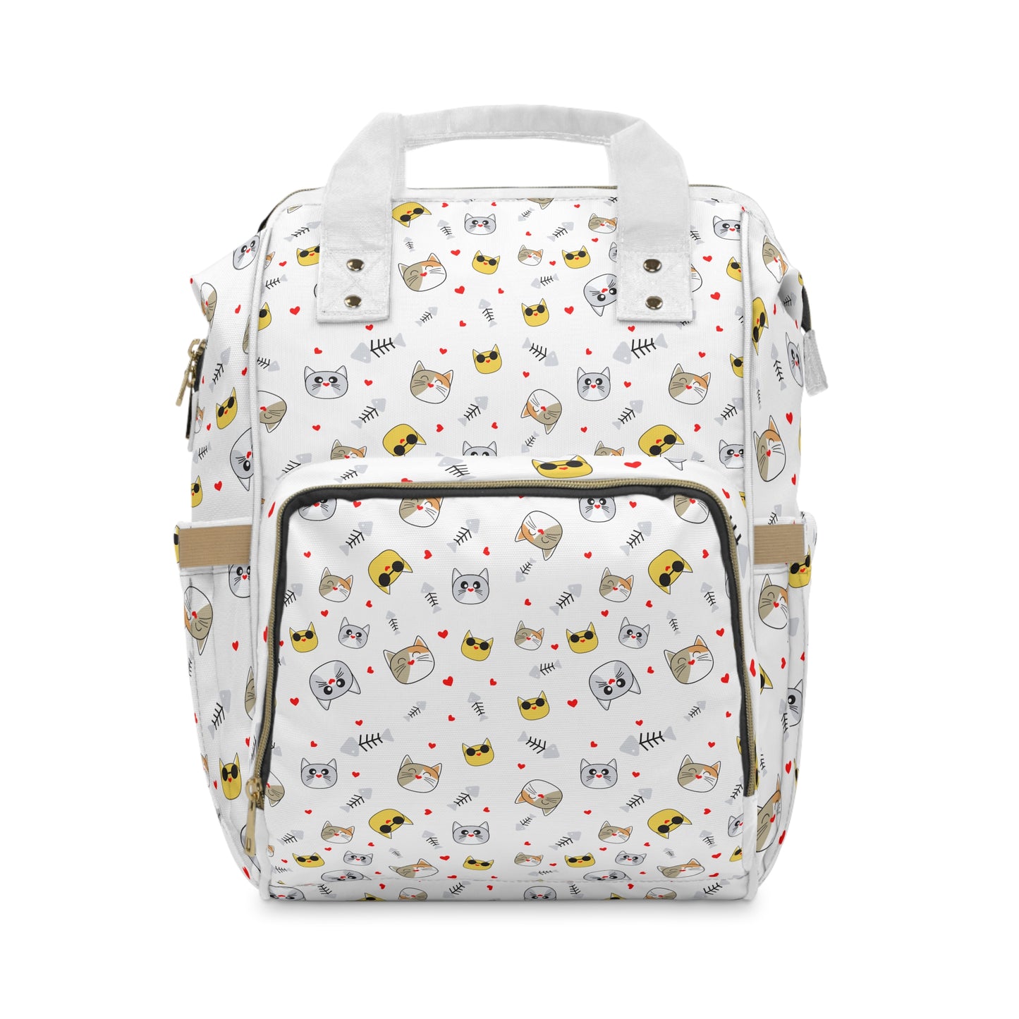 Cute Cat Print Diaper Backpack — Multifunctional Baby Travel Bag