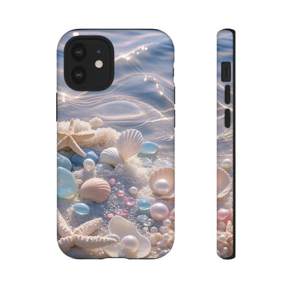 Seashell Pearl Phone Case — Pastel Beach Protective Tough Case