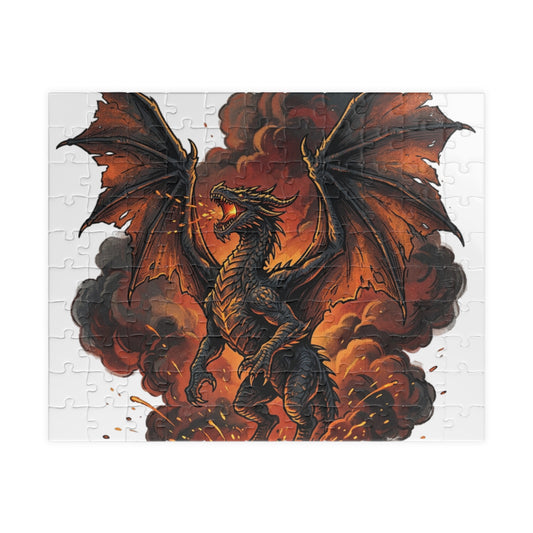 Dragon of Ember Fantasy Jigsaw Puzzle — Fiery Mythical Creature Board Game & Gift (110-1014 Pieces) (110–1014 Pieces)