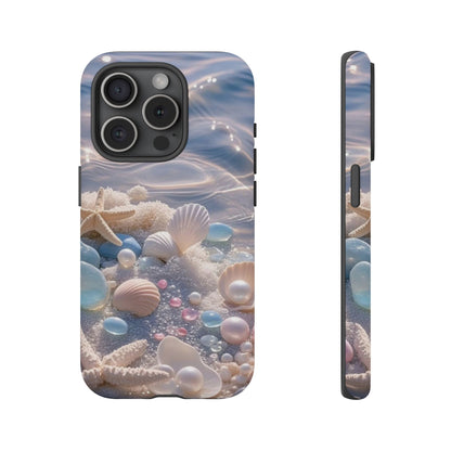 Seashell Pearl Phone Case — Pastel Beach Protective Tough Case