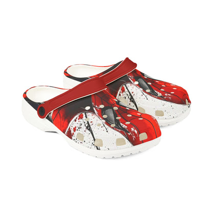 Spider Mask EVA Clogs — Red Comic Face Rubber Shoes (AOP)