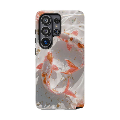 Koi Fish Phone Case "Serene Gold Fleck Watercolor"