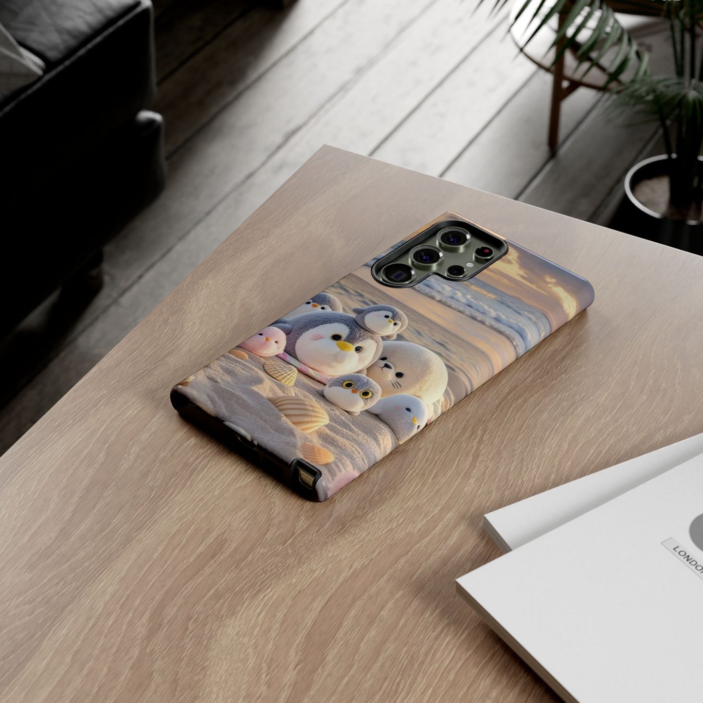 Cute Beach Penguin Phone Case "Kawaii Seaside Animal"