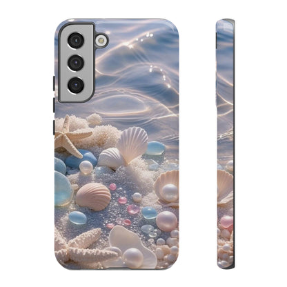 Tough Cases — Pastel Seashell Phone Case (Beach Shells, Pearls & Starfish)