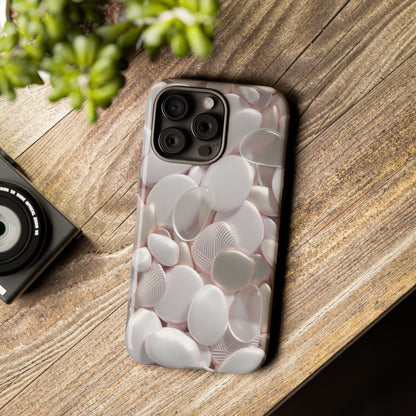 Phone Case – Soft Pink Pebble Pattern Protective Tough Case