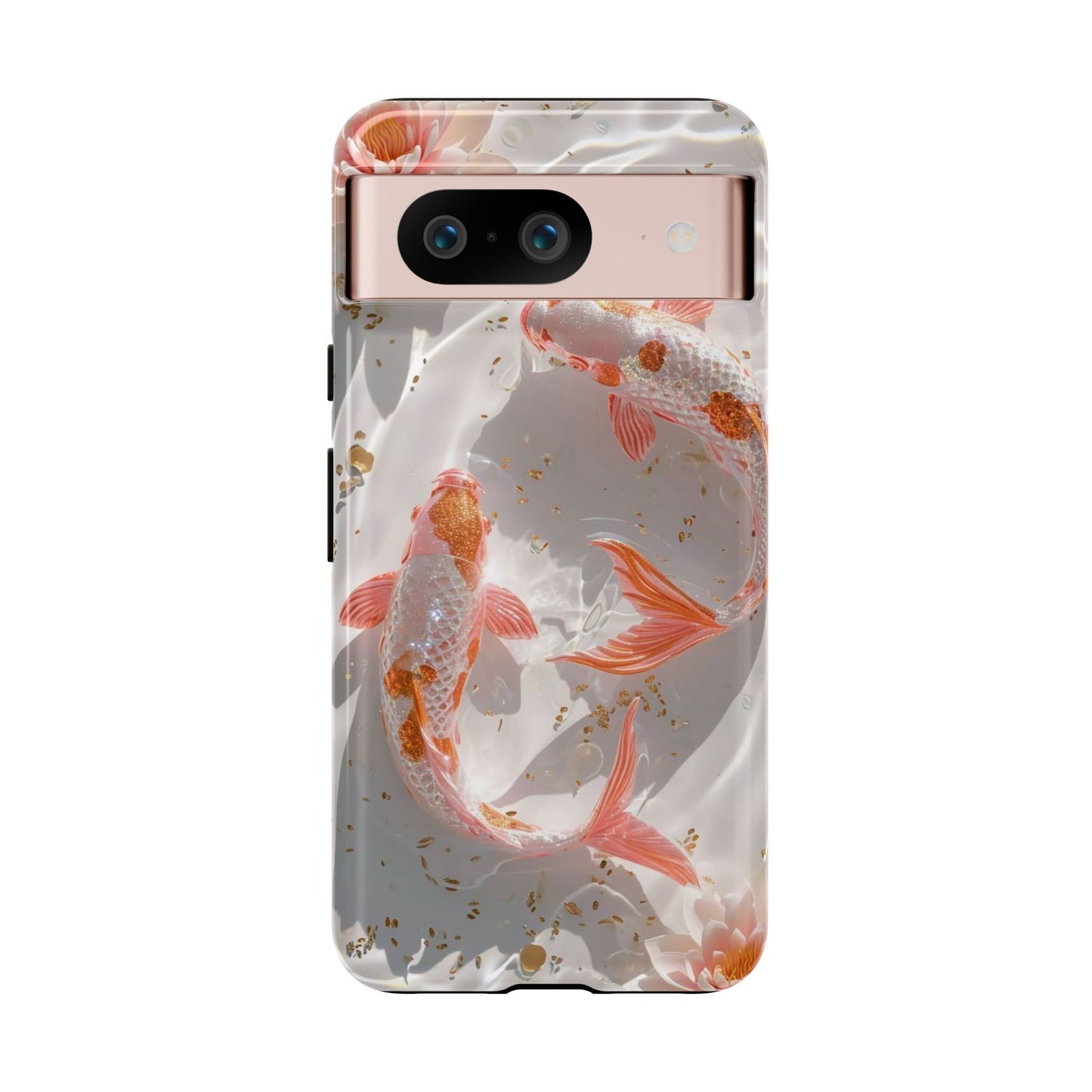 Koi Fish Phone Case "Serene Gold Fleck Watercolor"
