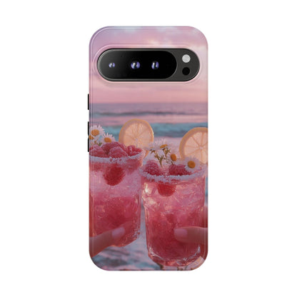 Pink Sunset Cocktail Phone Case — Beach Drink Protective Cover