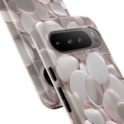 Phone Case – Soft Pink Pebble Pattern Protective Tough Case