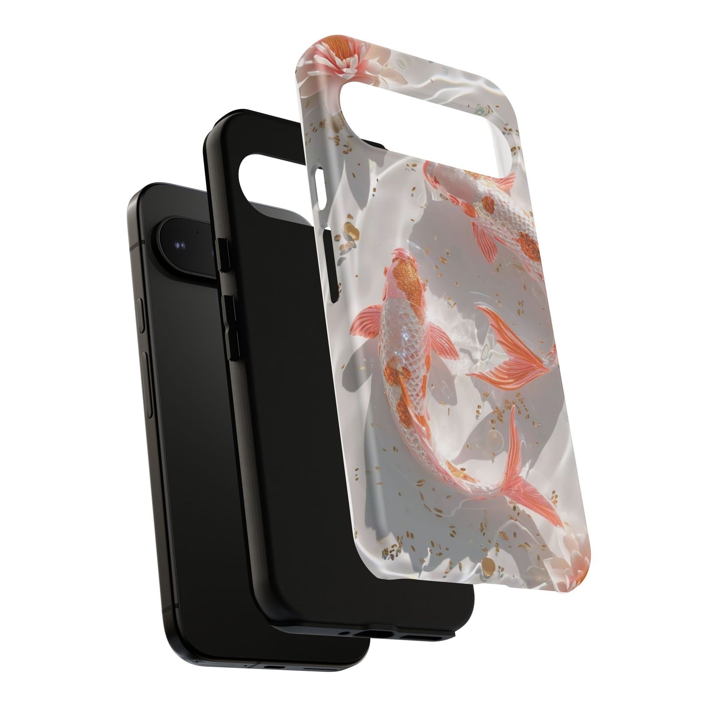 Koi Fish Phone Case "Serene Gold Fleck Watercolor"