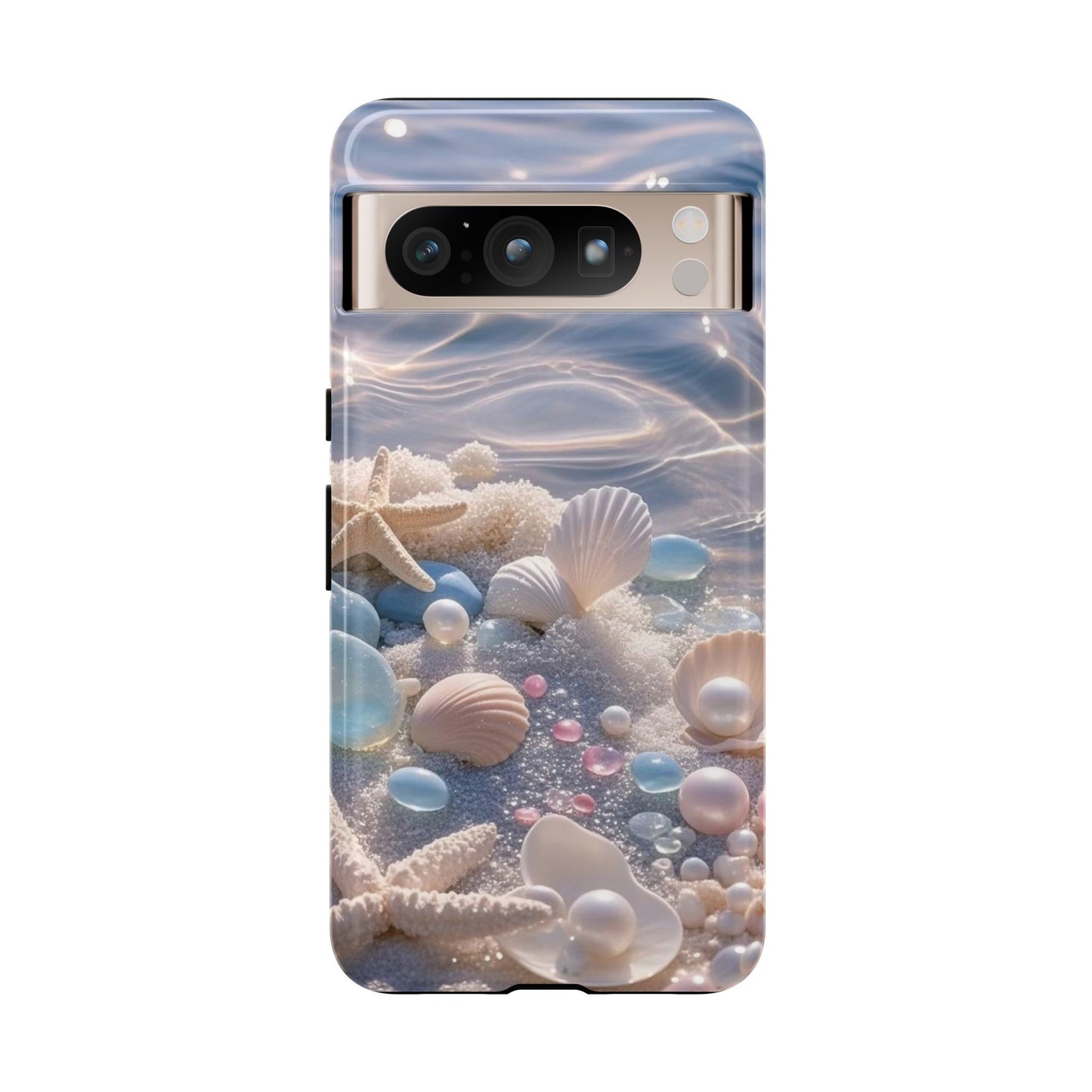 Seashell Pearl Phone Case — Pastel Beach Protective Tough Case