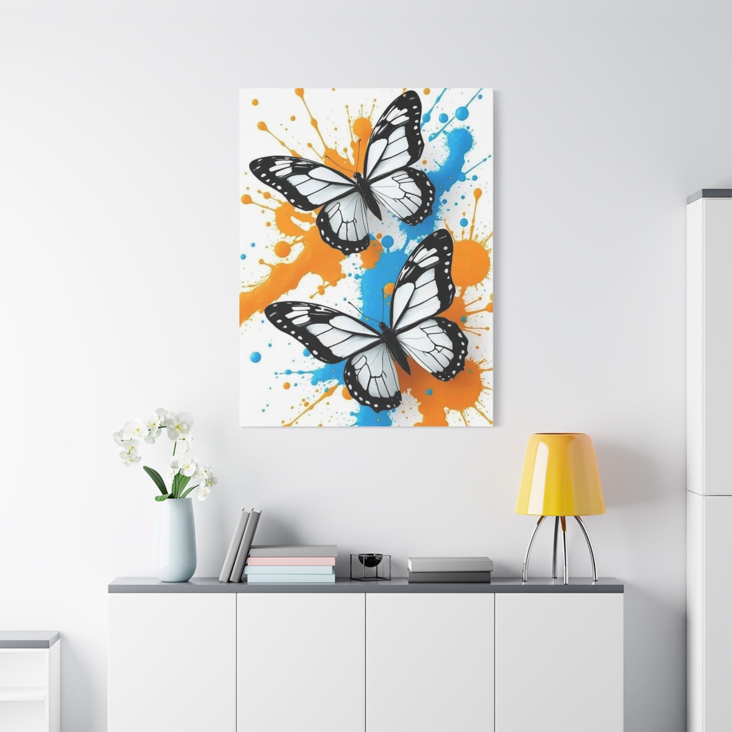 Butterfly Splash Canvas Wall Art — Matte Stretched Canvas