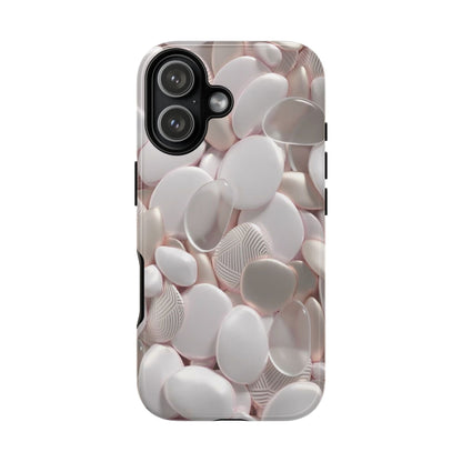 Phone Case – Soft Pink Pebble Pattern Protective Tough Case
