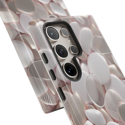 Phone Case – Soft Pink Pebble Pattern Protective Tough Case