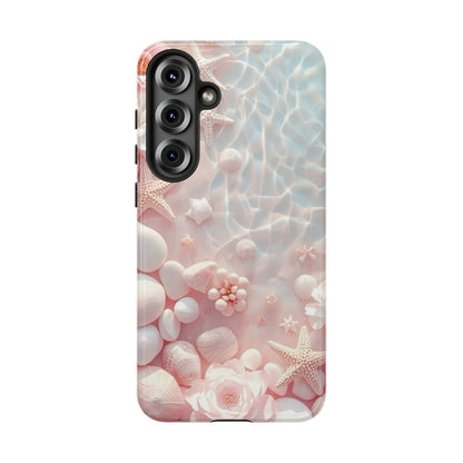 Phone Case — Pink Seashell Starfish Beach Waterproof Design