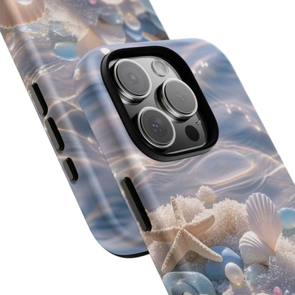 Seashell Pearl Phone Case — Pastel Beach Protective Tough Case