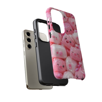 Cute Soft-Pink Character Protective Phone Case