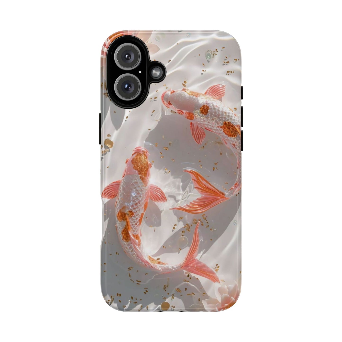 Koi Fish Phone Case "Serene Gold Fleck Watercolor"