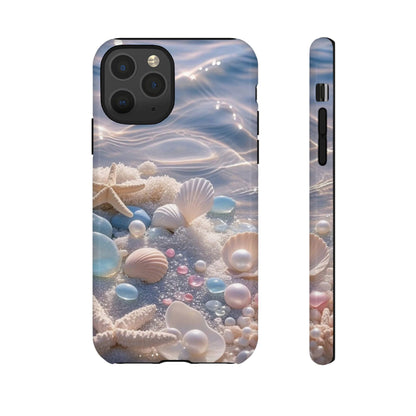 Seashell Pearl Phone Case — Pastel Beach Protective Tough Case