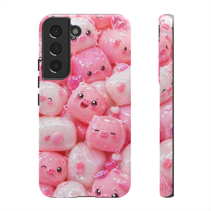 Cute Soft-Pink Character Protective Phone Case