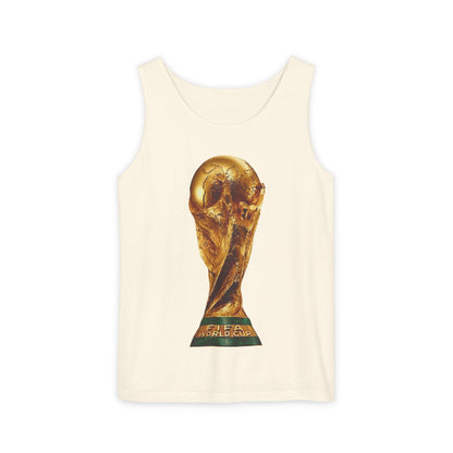 World Cup Trophy Tank Top — Gold FIFA Cup Soccer Fan Shirt