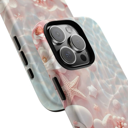 Phone Case — Pink Seashell Starfish Beach Waterproof Design