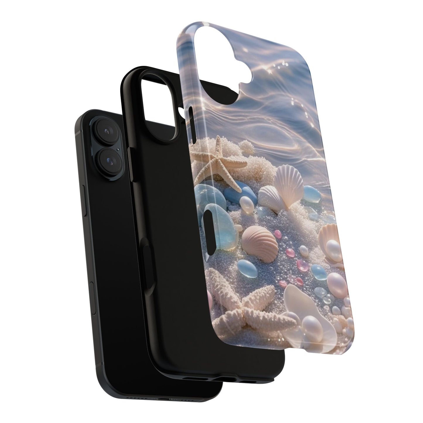 Seashell Pearl Phone Case — Pastel Beach Protective Tough Case