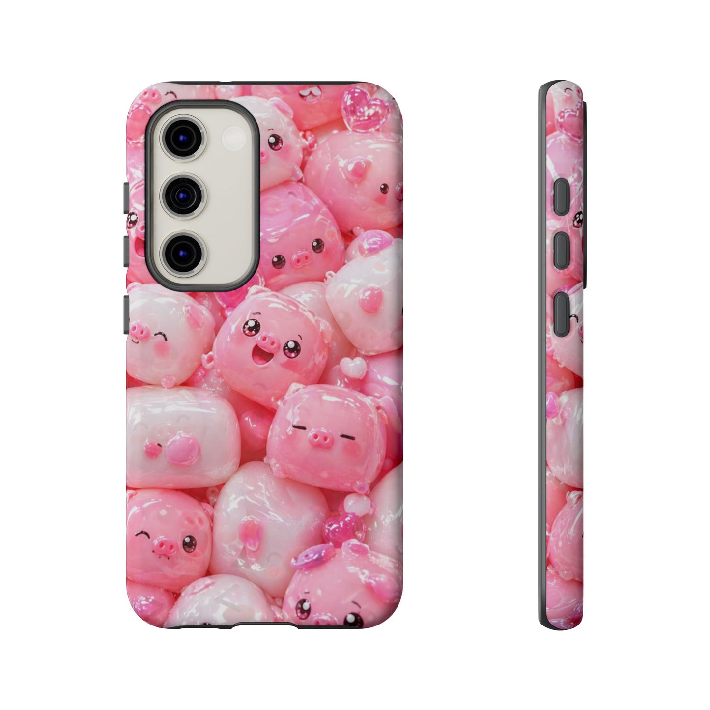 Cute Soft-Pink Character Protective Phone Case