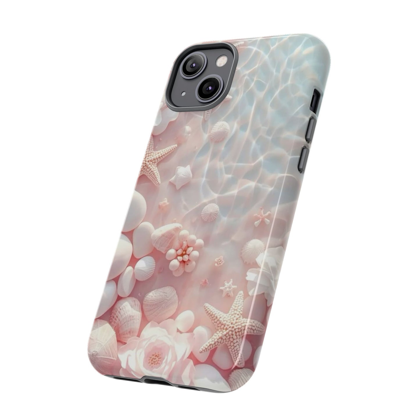 Phone Case — Pink Seashell Starfish Beach Waterproof Design