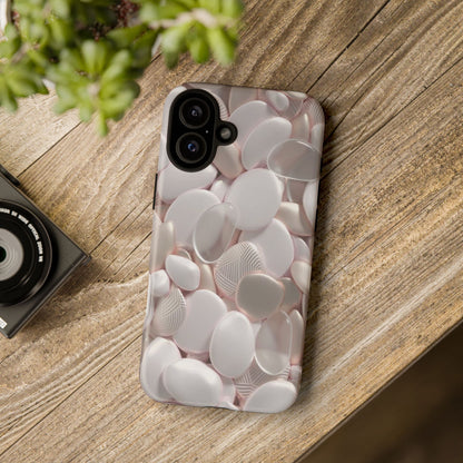 Phone Case – Soft Pink Pebble Pattern Protective Tough Case