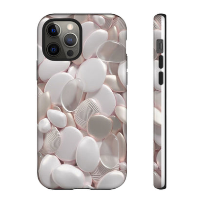 Phone Case – Soft Pink Pebble Pattern Protective Tough Case