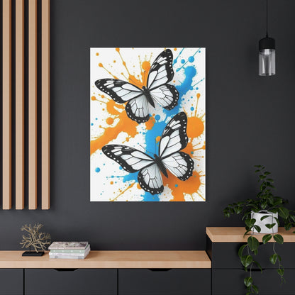 Butterfly Splash Canvas Wall Art — Matte Stretched Canvas