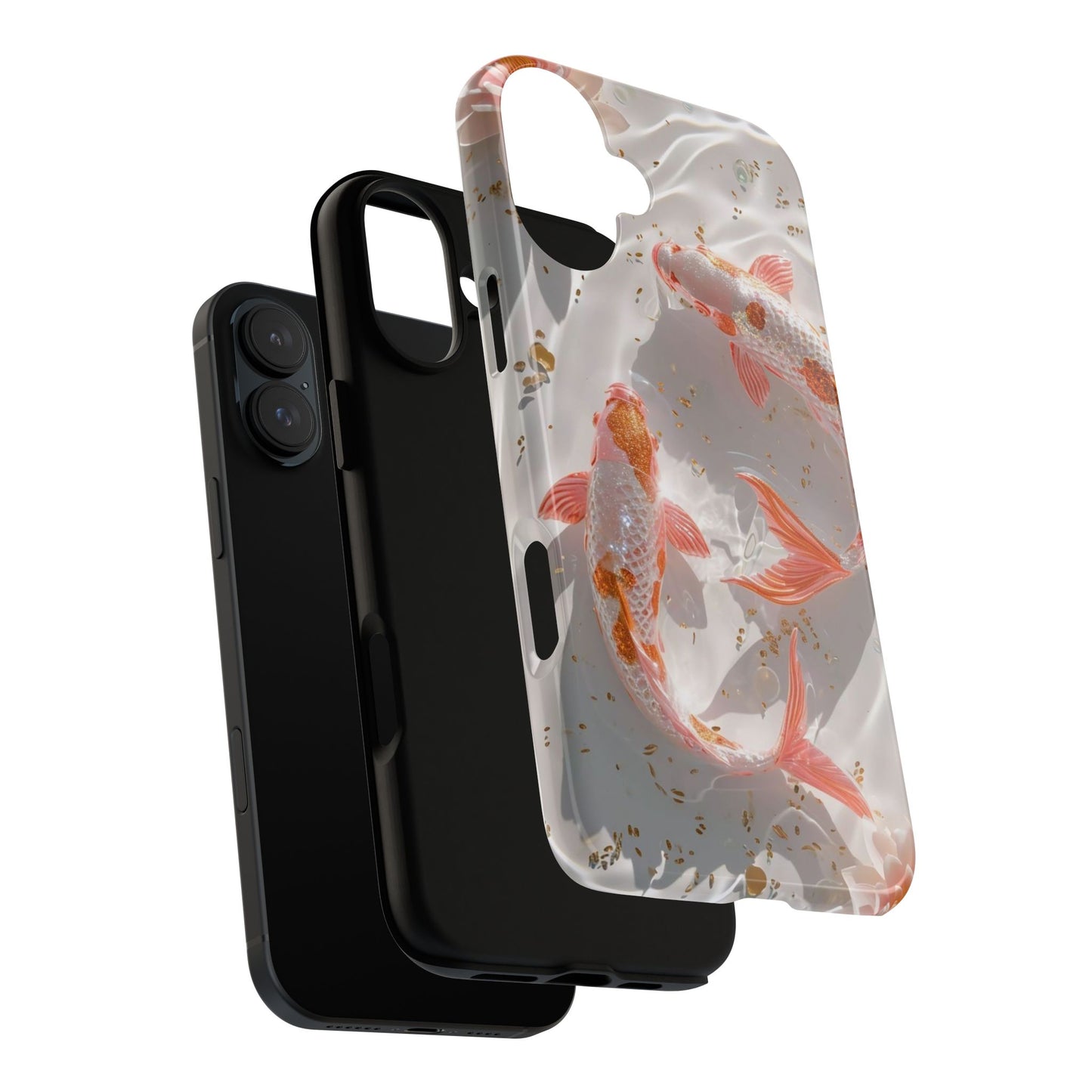 Koi Fish Phone Case "Serene Gold Fleck Watercolor"