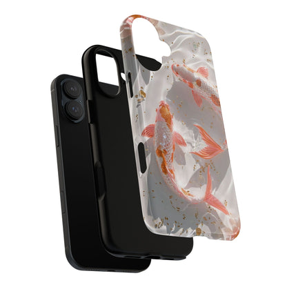 Koi Fish Phone Case "Serene Gold Fleck Watercolor"